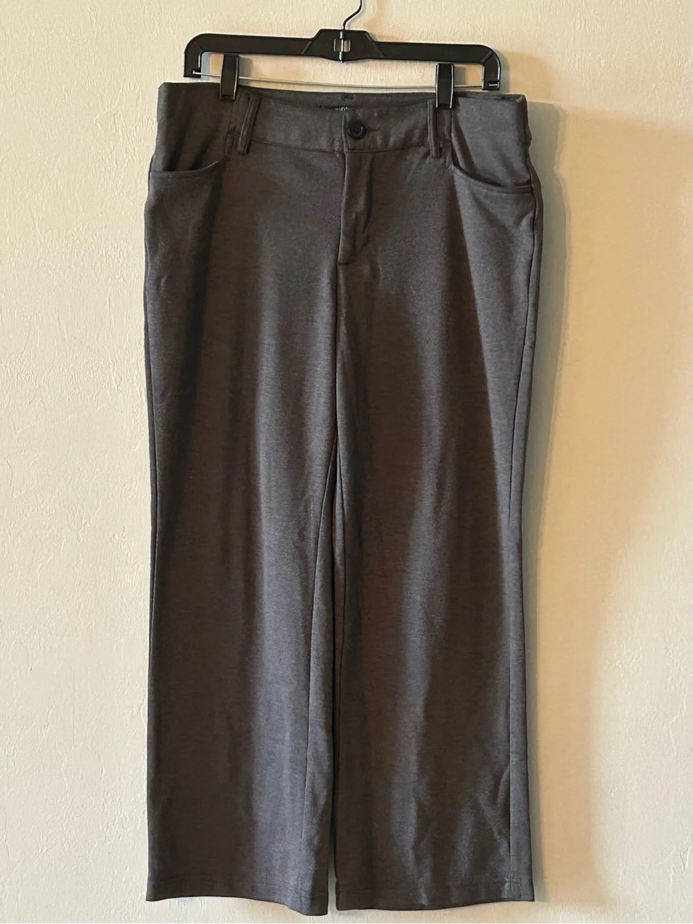 Riders By Lee Women’s Sz 14 Charcoal Gray Office Casual Straight Leg Dress Pants